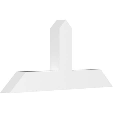 Ekena Millwork Portland Architectural Grade PVC Gable Bracket, 48"W x 22"H x 4"D x 6"F, 11/12 Pitch GBP048X22X0406POR00